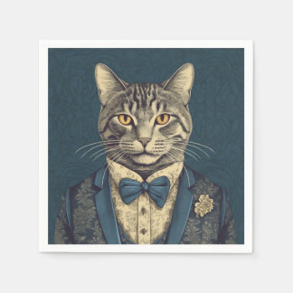 Guardanapo De Papel A Professional Business Cat in a Suit Cute