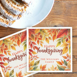 Guardanapo De Papel A Queda de Cores de Água Elegante Deixa Fronteira