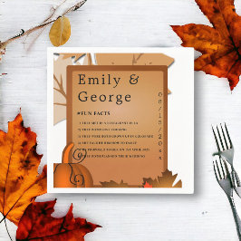 Guardanapo De Papel A Queda Russa Elegante Deixa Pumpkin No Casamento