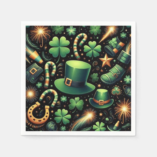 Guardanapo De Papel A Sorte de São Patrício (Frente)