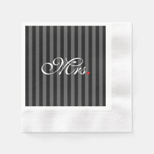 Guardanapo De Papel A Sra. Esposa Noiva Seu Dela Weds recentemente