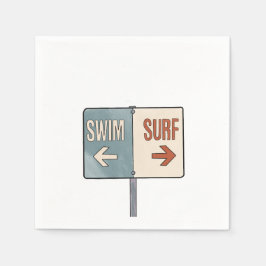 Guardanapo De Papel A surfar em guardanapos. Casamento de Malibu