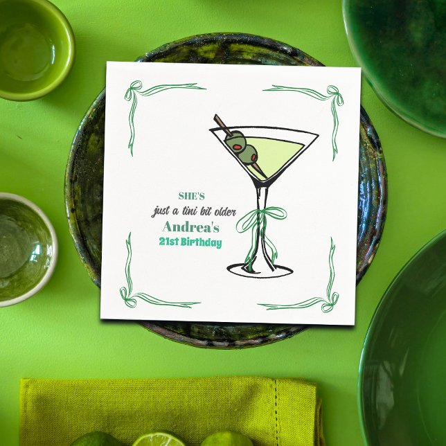 Guardanapo De Papel A Tini Bit Older 21st Birthday Party (Criador carregado)