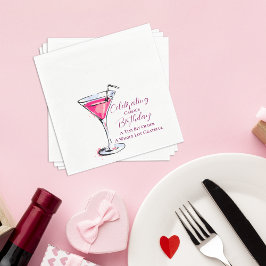 Guardanapo De Papel A Tini Bit Older Pink Martini Birthday Party Paper