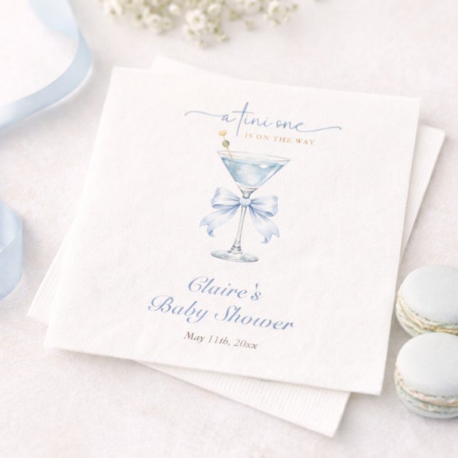 Guardanapo De Papel A Tini One On The Way Elegant Boy Baby Shower  (Criador carregado)