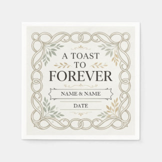 Guardanapo De Papel A Toast to Forever Romantic Marriage Proposal