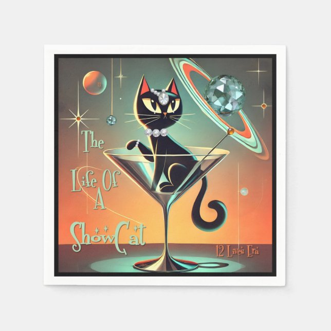 Guardanapo De Papel A Vida De Um Gato De Moça (Frente)