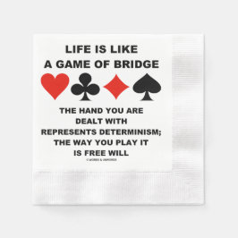 Guardanapo De Papel A Vida É Como Um Jogo De Bridge Determinismo Livre