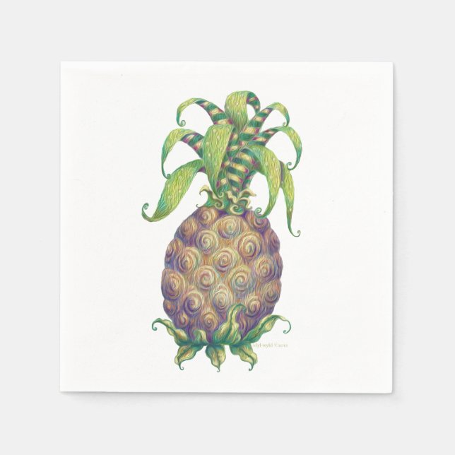 Guardanapo De Papel Abacaxi Coquetel Napkins (Frente)