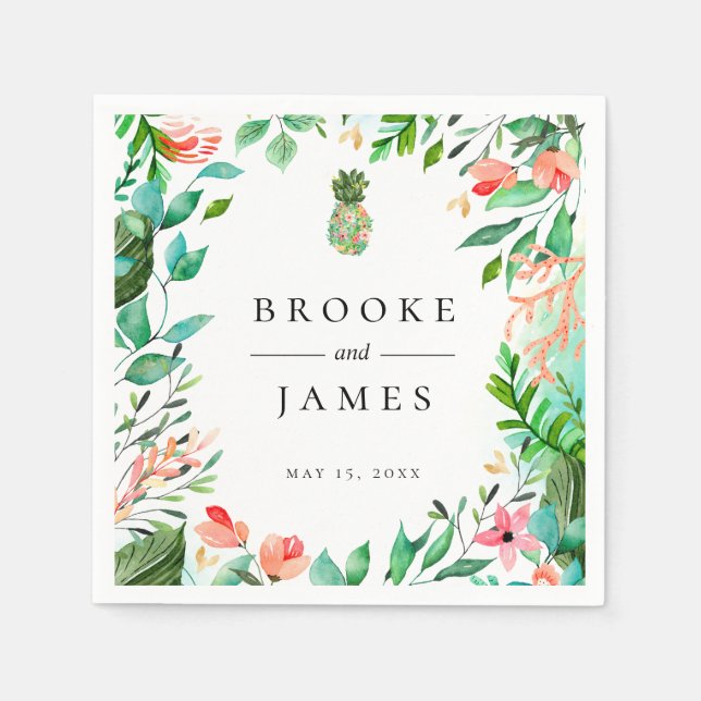 Guardanapo De Papel Abacaxi da Ilha Botânica (Frente)