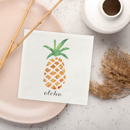 Guardanapo De Papel Abacaxi De Aquarela Tropical Aloha