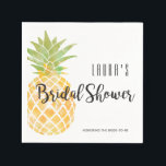 Guardanapo De Papel Abacaxi de Aquarela Tropical | CHÁ DE PANELA<br><div class="desc">Napos com tema tropical com guardanapos de chá de panela de abacaxi com cor d'água.</div>