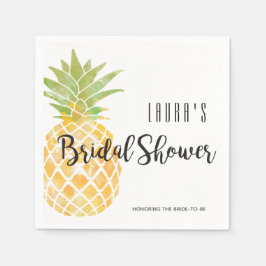 Guardanapo De Papel Abacaxi de Aquarela Tropical | CHÁ DE PANELA