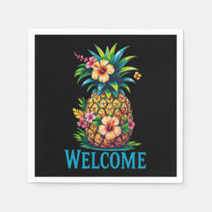Guardanapo De Papel Abacaxi Tropical Coquetel Napkin Bem-vindo