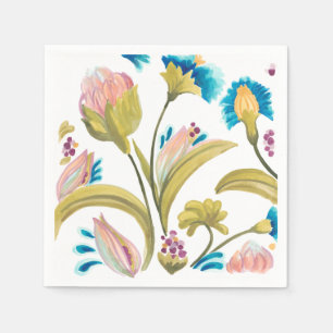 Guardanapo De Papel Abbey Floral Azulejos - Flores de primavera