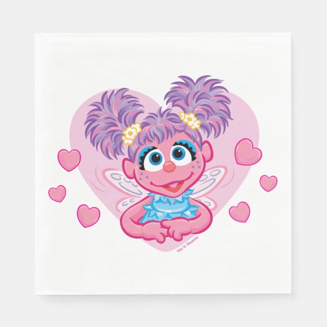 Guardanapo De Papel Abby Cadabby Namorados Hearts Graphic (Frente)