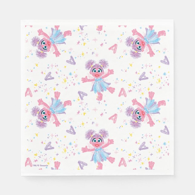 Guardanapo De Papel Abby Cadabby Sparkle Pattern (Frente)