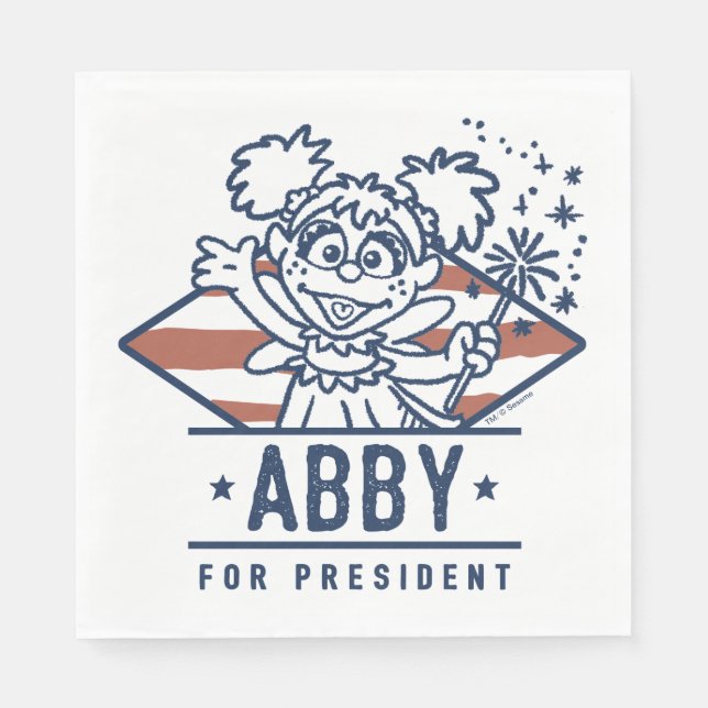 Guardanapo De Papel Abby Para Presidente (Frente)