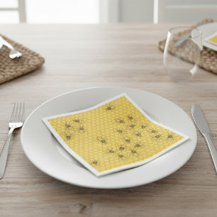 Guardanapo De Papel Abelhas de Mel Amarelo e Papel Honeycomb