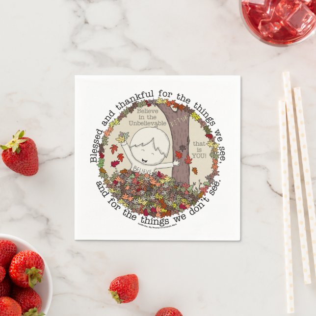 Guardanapo De Papel Abençoado e agradecido (Insitu)