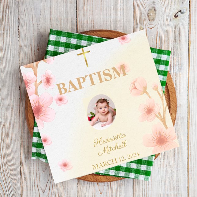 Guardanapo De Papel "Abençoado e Batizado: Um Dia para Lembrar" (Criador carregado)