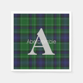 Guardanapo De Papel Abercrombie Clan Xadrez Monogramas Papel Napkins