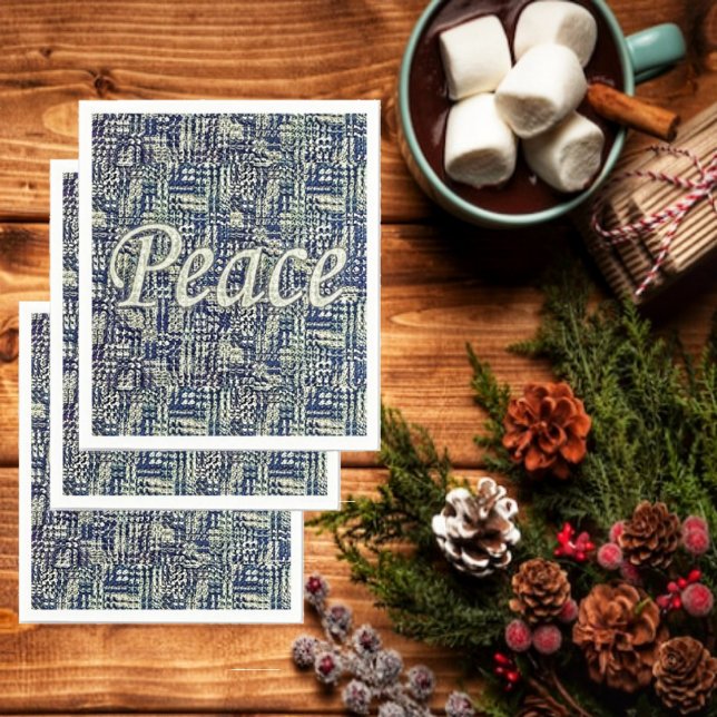 Guardanapo De Papel Abes de Paz (Pair these Peace Abounds paper napkins, with matching paper plates, to serve your Holiday dinner!)