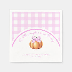 Guardanapo De Papel Abóbora com laço rosa em gaiola baby shower