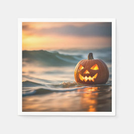 Guardanapo De Papel Abóbora de Halloween na Costa Marítima