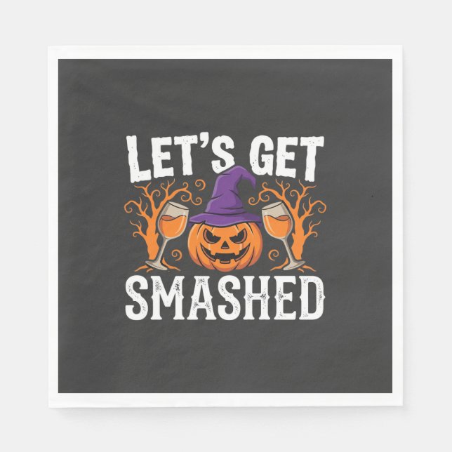 Guardanapo De Papel Abóbora de Halloween Vamos Estragar (Frente)