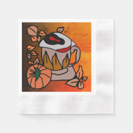 Guardanapo De Papel Abóbora e Víblias de Olhos Rebatíveis