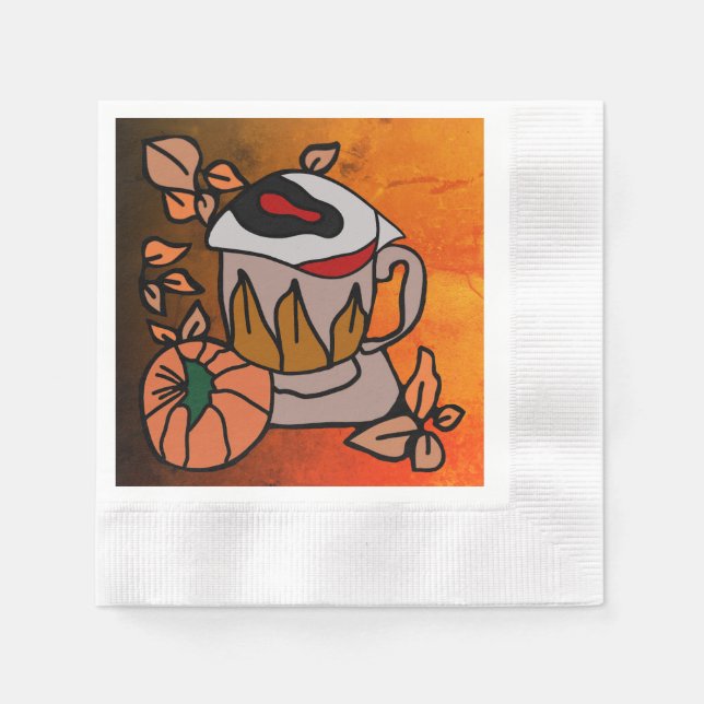 Guardanapo De Papel Abóbora e Víblias de Olhos Rebatíveis (Frente)