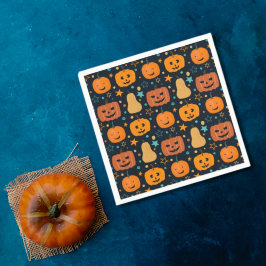 Guardanapo De Papel Abóbora Lanterna Laranja Fofa Halloween