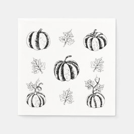 Guardanapo De Papel Abóbora Preta para o Halloween