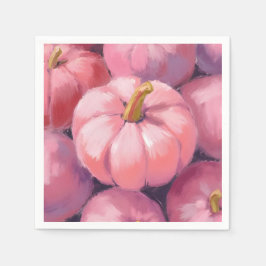 Guardanapo De Papel Abóboras Cor-de-rosa Pastel Halloween