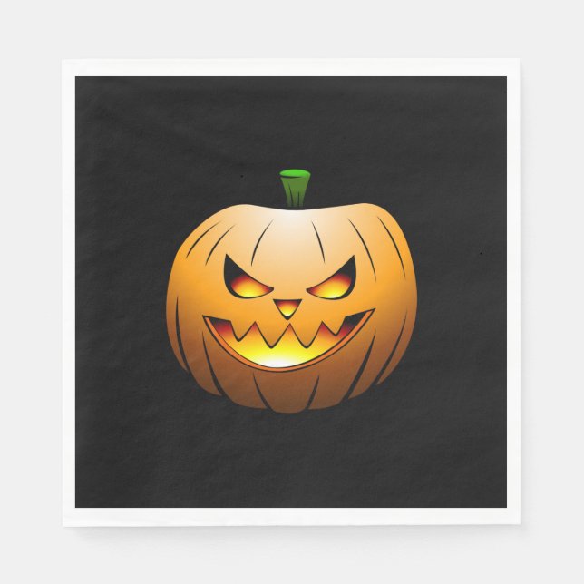 Guardanapo De Papel Abóboras de Halloween à Noite (Frente)