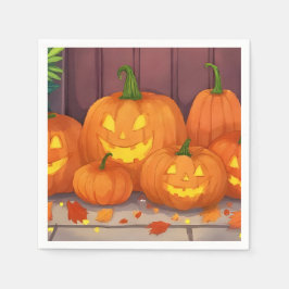 Guardanapo De Papel Abóboras de Jack-O-Lantern Festa de Halloween