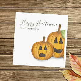 Guardanapo De Papel Abóboras Lindas do Halloween Jack O'lanterns Simpl