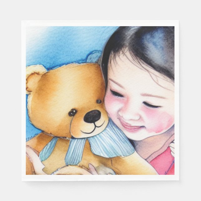 Guardanapo De Papel Abraçar um Urso (Frente)