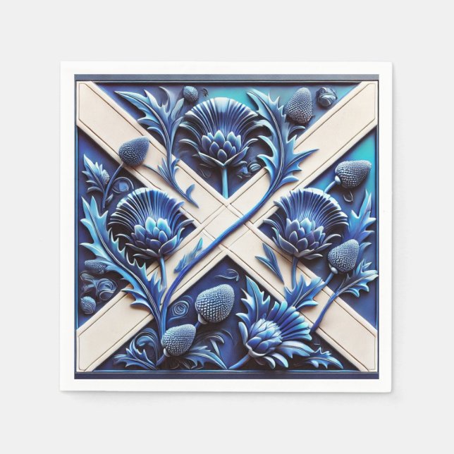 Guardanapo De Papel Abrigos de papel com Design de apitos escoceses (Frente)