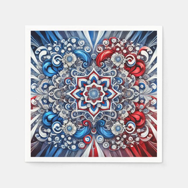 Guardanapo De Papel Abrigos de papel com Design de cores francesas (Frente)