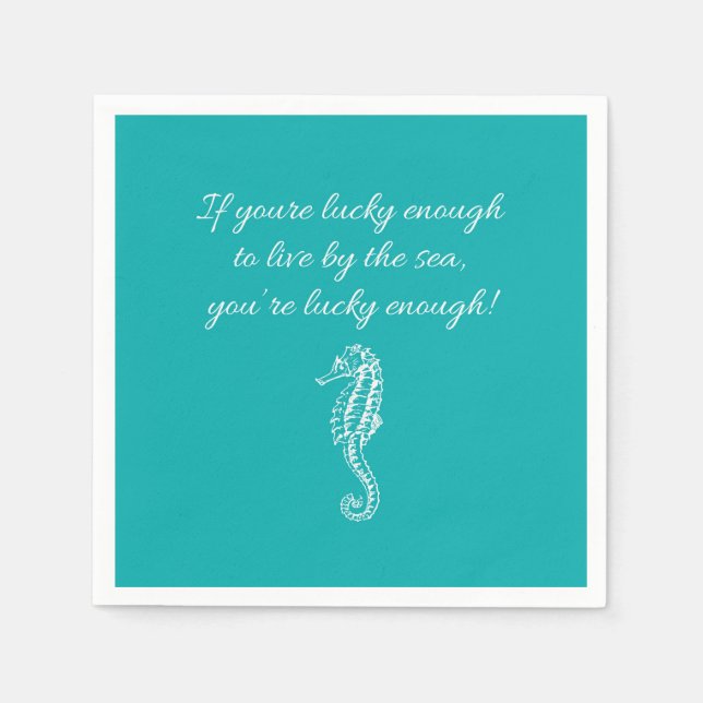 Guardanapo De Papel Abrigos de praia para coquetéis costeiros (Frente)