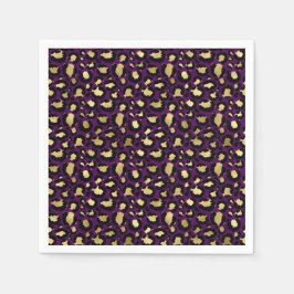 Guardanapo De Papel Abrigos para impressão de leopardo roxo/chita