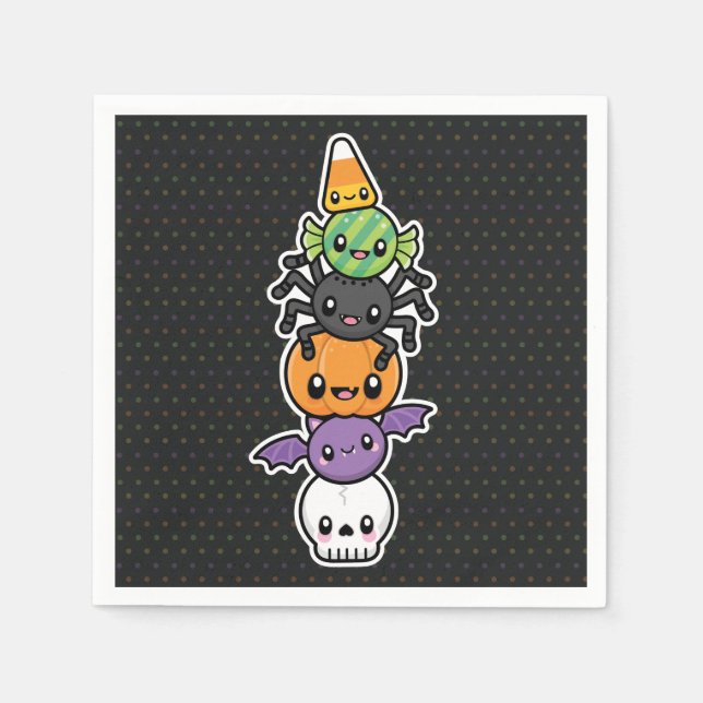 Guardanapo De Papel Abrigos para o Dia das Bruxas (Frente)