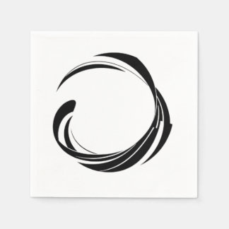Guardanapo De Papel Abstract Swirl Circle Design – curved ring artwork