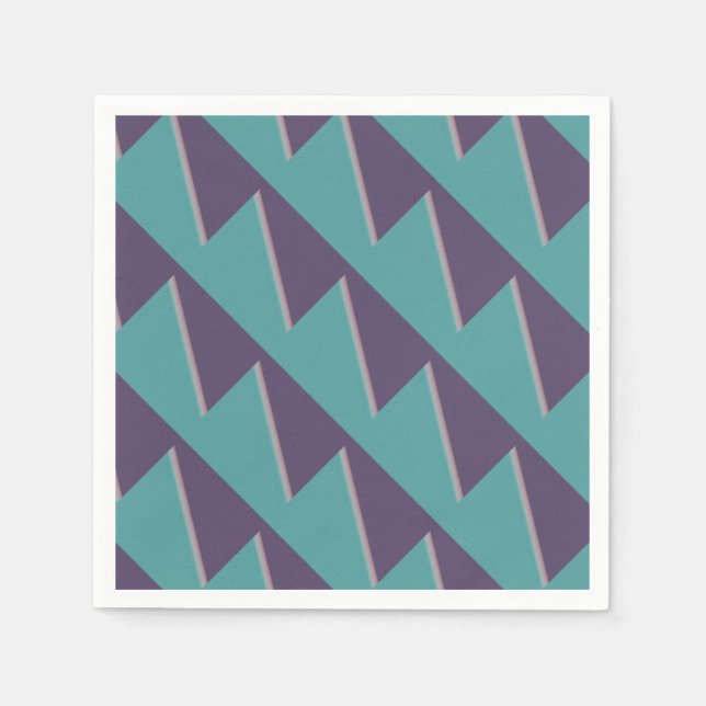 Guardanapo De Papel Abstrato Art Turquoise Roxo (Frente)