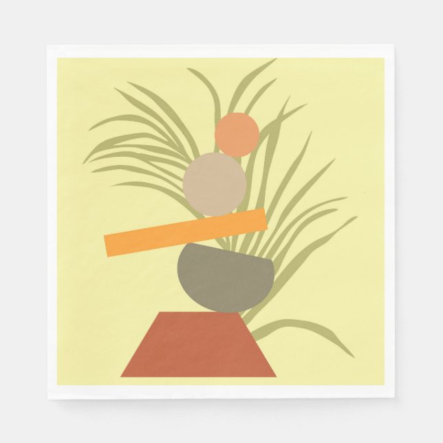 Guardanapo De Papel Abstrato Botânica Delight (Frente)