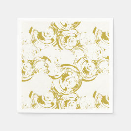 Guardanapo De Papel Abstrato Champagne Dourado Swirl