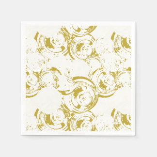 Guardanapo De Papel Abstrato Champagne Dourado Swirl