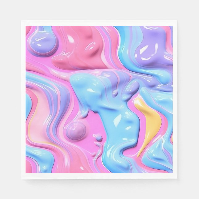 Guardanapo De Papel Abstrato de bolha de plástico brilhante (Frente)